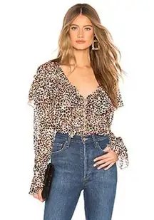 Majorelle Mariel Blouse in Spotted Multi