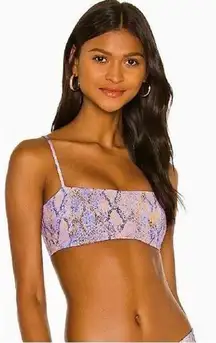 New. L*SPACE Purple snake print bikini top. Small. Retails $88