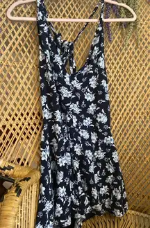 Blue Floral & Flowy Romper