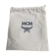 MCM Belt Dust Bag 7X6.5 White Top Drawstring Closure‎