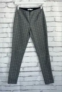 Calvin Klein Plaid Ankle Dress Pants Slim Fit Stretch Gray Women’s 2 Workwear