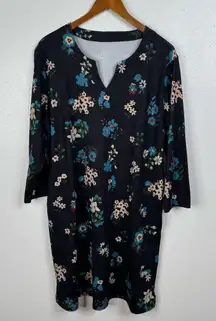 Light Bare Floral 3/4 Length Sleeve UPF Protection Dress Size Xlarge