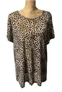 Torrid size 3 semi-sheer cheetah print top. EUC.