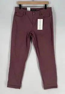 Calvin Klein Rose Rock Ankle Skinny Jean‎ Stretch Mauve Purple NWT Size 12