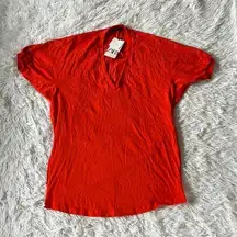 ZARA  Women’s flutter sleeves V neck short sleeve Tee size XS