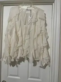 NWT Zara ruffled blouse