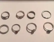 🔴Set of 8 midi rings🔴