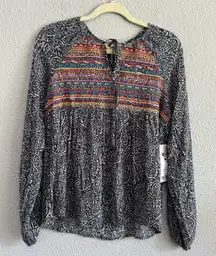 Savanna Jane Embroidered Blouse Size‎ Small NWT
