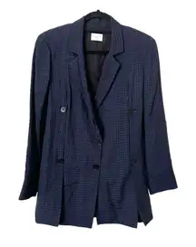 GREY JASON WU Oversized‎ Checkered Blazer NWOT Sz 4