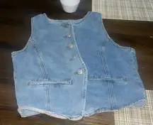 SHEIN Blue Denim Vest