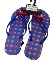 Kansas KU Jayhawks Flip Flops Size Medium 7-8 Campus Footnotes New with tags