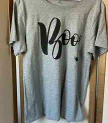 Gray Celebrate Halloween  boo tee large