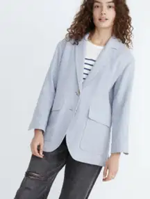 Madewell cotton linen relaxed Larsen blazer windowpane size large