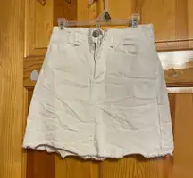 White jean skirt