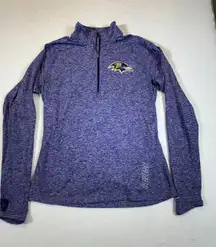 Nike Baltimore Ravens NFL Dri-FIT Quarter Zip Pullover  Women's Medium Purple