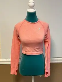 Gymshark Vital Seamless 2.0 Crop Top – Coral | Size S