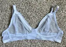 Jason Wu Sheer Pale Blue Bra Bralette Lingerie Large Comfy Soft