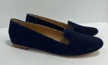 J. Crew Suede Cora Loafers Size 8 1/2 navy blue