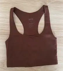 Girlfriend Collective XXS Pamola Racerback Sports Bra Brown Gym Yoga