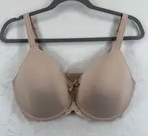 Chantelle‎ Full Coverage Lace Trim Underwire Bra Womens Size 34G/34DDDD Beige