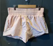 Women’s All in Motion Light Pink Athletic Drawstring Shorts Size Medium