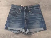 Levi's wedgie fit high rise shorts size 24