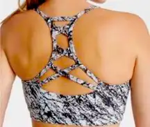All In Motion Marble Print Low Support Ladder Back Sports Bra Size Small