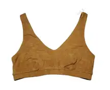 Aerie Offline Recharge Summer Lights Terry Sports Bra Size Large Brown Unlined
