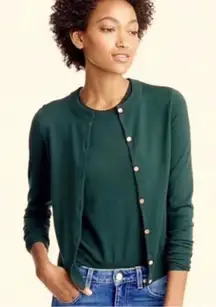 J.Crew Hunter Green Cardigan with Gold Buttons SZ:XS