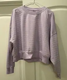 Aerie Lavender Textured Crewneck