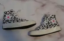 Converse women's size 5 Custom Chuck Taylor Cheetah Print Hi-Top sneakers