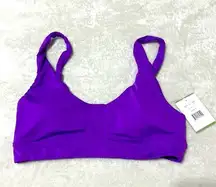 Andie Swim violet purple The Ventura Top bathing suit biking top sz M NWT