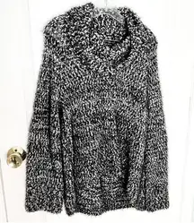 A.n.a. Black & White Cowl Neck Soft Pullover Sweater L