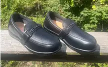 Ortho Feet Womans Chelsea Leather Loafers Black Sz 9.5 WIDE NIB