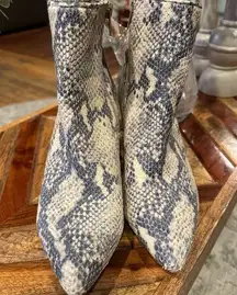 Leila Ankle Boot White Snakeskin condition in pics