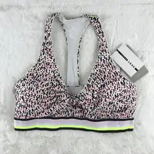 SPORT 'Atomic Confetti' Printed T-back Sports Bra, SMALL