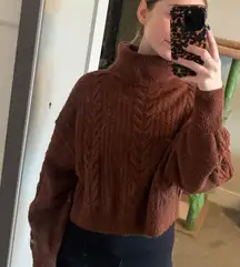 Brown Turtleneck Sweater