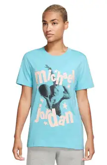 JORDAN Women's Blue Michael Jordan T Shirt Size Small NEW NWT