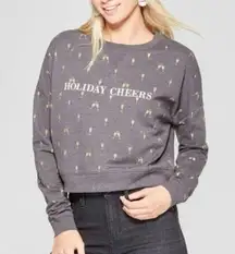 Fifth Sun  Holiday Cheers Graphic Sweatshirt (Gray) - Medium