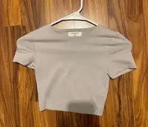 Babaton Contour Cropped Tee Grey