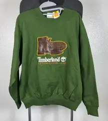 Timberland Green Crewneck Sweater with Boot Design