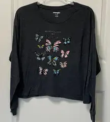 Wrangler Butterfly Long Sleeve Tee Large