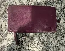 Coach Leather Women's Clutch in Rich Purple
