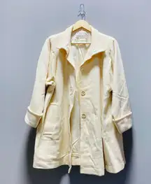 Saint Laurent Yves  YSL Vintage Cream Wool Coat