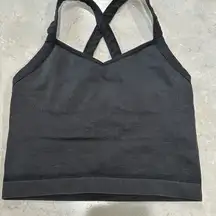 2/$15 Avia Cami Bra Tank Black Gray Wash Ribbed Small‎