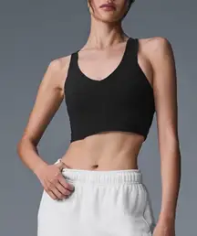 Alo Yoga Black Airbrush Real Bra Tank
