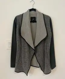 Mixed Material Blazer Jacket