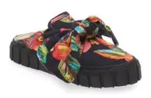 New! Farm Rio Rio Black Cashew Women's Mule Sneaker With Bow Size 8.5 $160‎