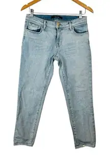 J‎ Brand Cropped Ellis Love Cat Light Blue Wash Ankle Jeans Women Size 26