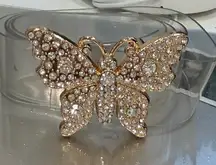 Elegant Gold Butterfly Brooch